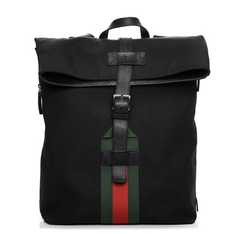 gucci black techno canvas backpack|Gucci backpack for men.